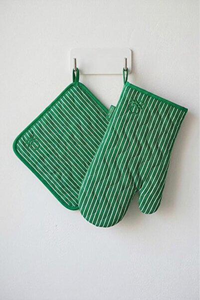 United Colors of Benetton Be-28454-Gr 100% Cotton Green Striped 17*30 Cm-20*2...