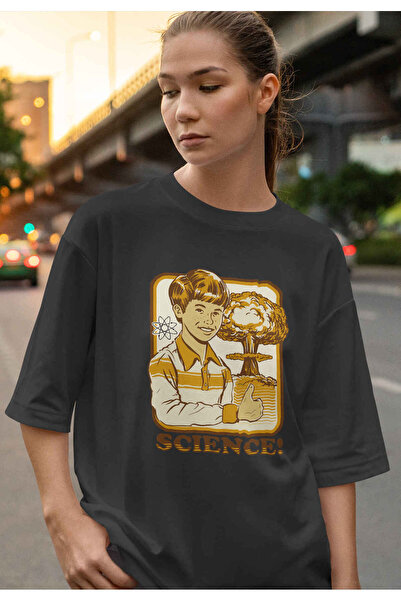buzagi tasarım ürünleri Time Travel Digital Print Oversize Unisex T-Shirt