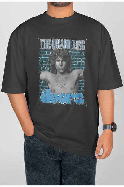 buzagi tasarım ürünleri The Doors Digital Print Oversize Unisex T-Shirt