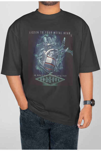 buzagi tasarım ürünleri Running Wild Digital Print Oversize Unisex T-Shirt