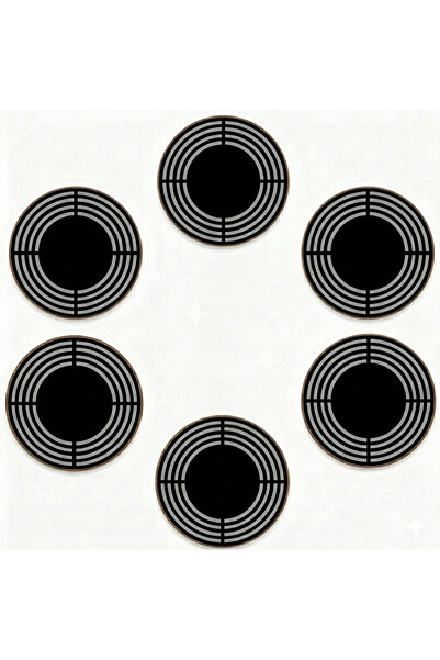 NOSTA Set of 6 Black-Grey Minimalist Geometric Coasters (with Protection Box)