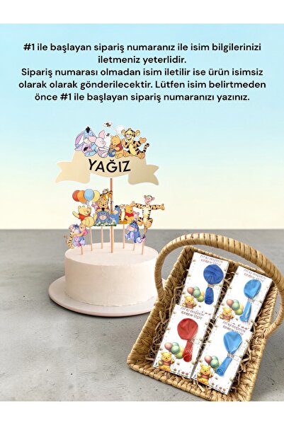 Sinem Gift Winnie the Pooh Birthday Concept - 10 Winnie the Pooh Balloons - 6...