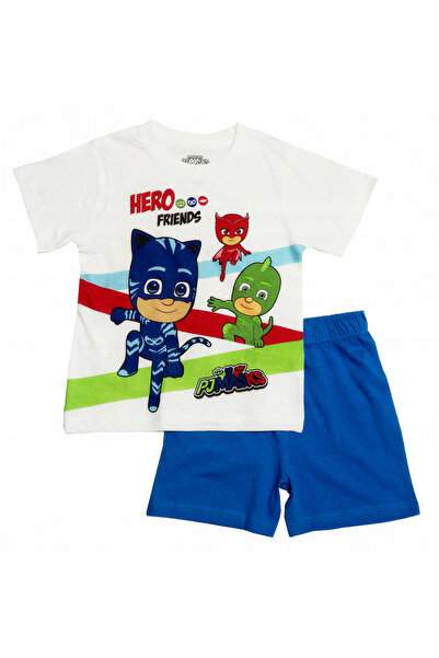 PJ Masks Καλοκαιρινές πυτζάμες με κοντά μανίκια, βαμβακερές.