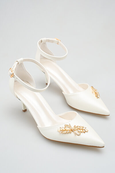 FOLLOWIN Women's Stoned Pointed Toe Ankle Strap Thin Heeled Evening Dress Sho...