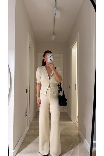 LADY SHOPPING AZELİA Çift Fermuarlı Triko Takım