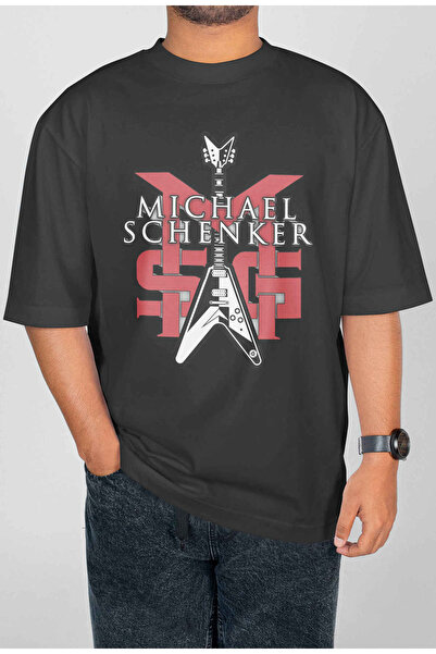 buzagi tasarım ürünleri Michael Schenker Digital Print Oversize Unisex T-Shirt