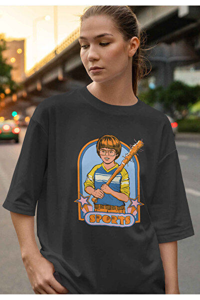 buzagi tasarım ürünleri Waiting Digital Print Oversize Unisex T-Shirt