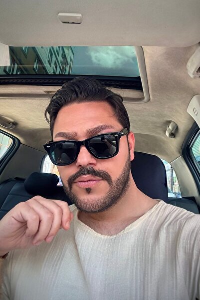 Roger Bacon Shiny Black Men's Sunglasses American Cut