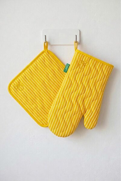 United Colors of Benetton Be-28454-Ye 100% Cotton Yellow Striped 17*30 Cm-20*...