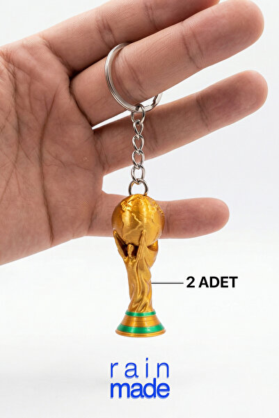 Rainmade 2'li Dünya Kupası Anahtarlık - Altın Renk Fifa World Cup Anahtarlık