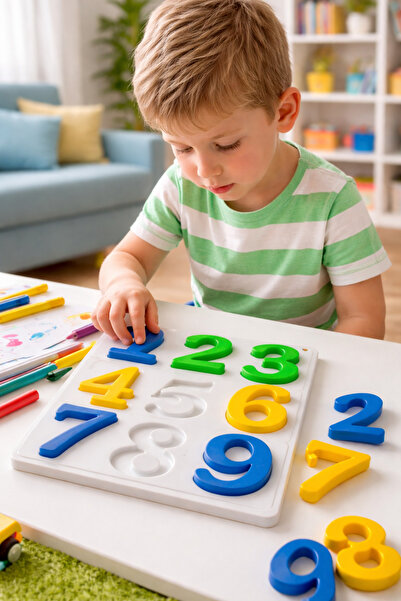 TRİMENT3D Colorful Numbers Educational Puzzle (1–9)