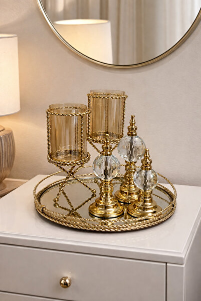 essacraft GOLD 6 PARÇA BURGU KÜRE MODEL MUMLUK SET