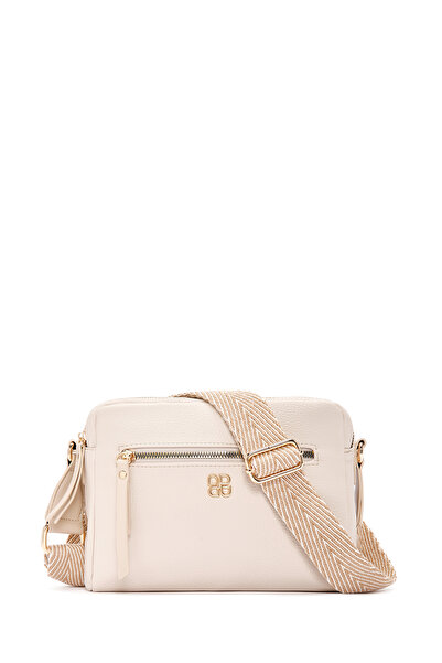 Derimod حقيبة كروس نسائية كريمية اللون بحزام طويل 26PBD2404FT