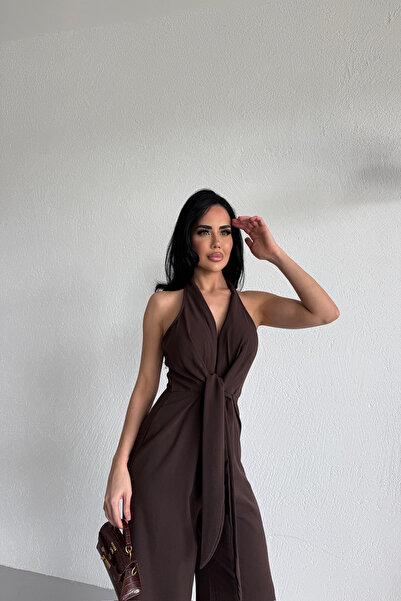 KAMACI BUTİK HALTER YAKA TULUM ELBİSE