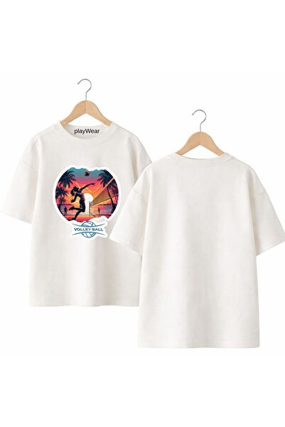playwear Tricou cu decolteu rotund, cu imprimeu pe piept, 100% bumbac, suprad...
