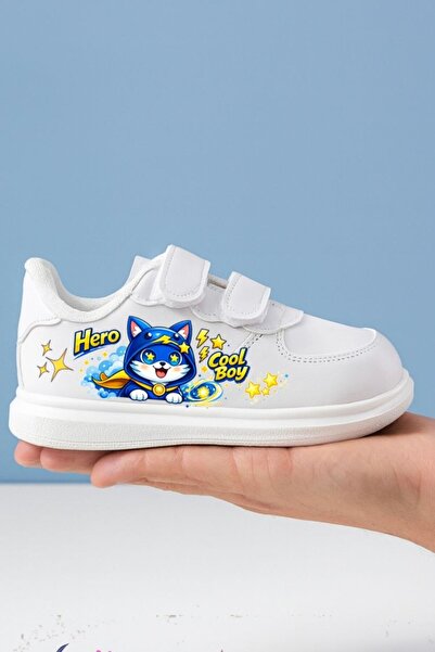archiepet حذاء رياضي للأطفال مطبوع عليه Blue Hero Kedicik Cool Boy