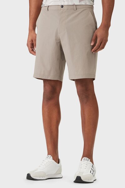 EA7 Men's Slim Fit Technical Fabric Beige Shorts 7m000194 Af14589-U6167