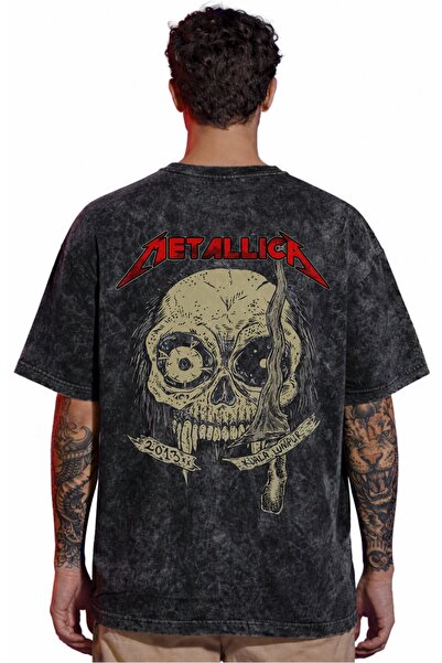 SEVBANO Design Metallica Rock Metal Music Band Tricou unisex supradimensionat...