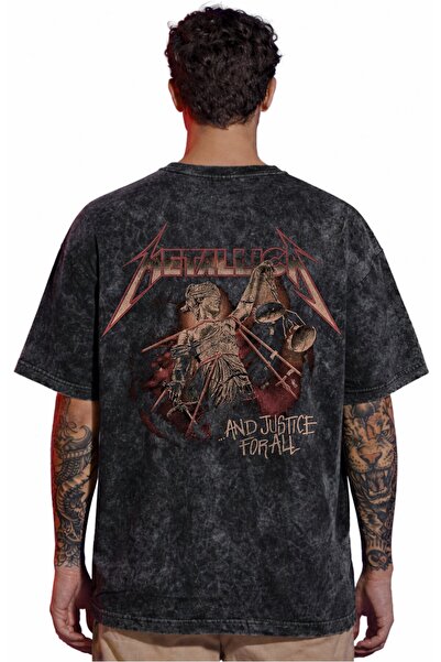 SEVBANO Design Metallica Rock Metal Music Band Tricou unisex supradimensionat...