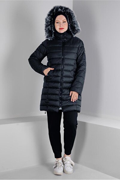 Alvina Inflatable Coat with Fur Hood 90330