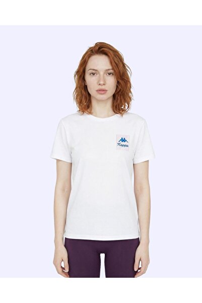 Kappa Logo Carla Kadın Beyaz Oversize Tişört