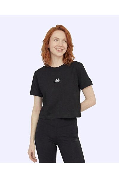 Kappa Khloe Tshirt Kadın Siyah Slim Tişört