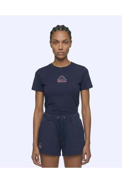 Kappa Logo Cindyna Tee Kadın Lacivert Regular Tişört