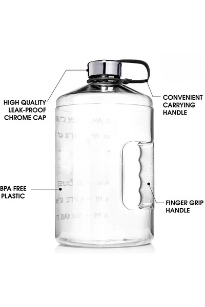 Alcoach 2.2 Liter Water Gallon Leakproof Sports Jug for Fitness, Gym, and Cycling
