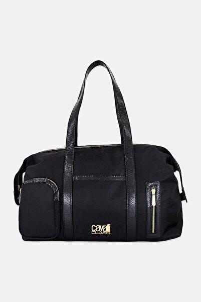 Cavalli Class Women Brand Logo Tote Bag, Black