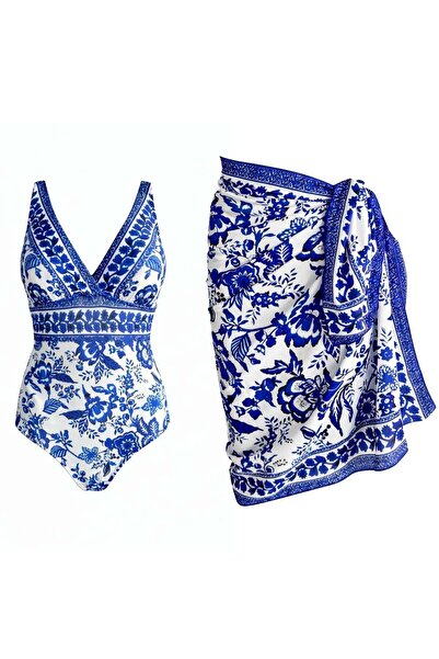 SAILOR moda Παρεούλο μαγιό με λαιμόκοψη V