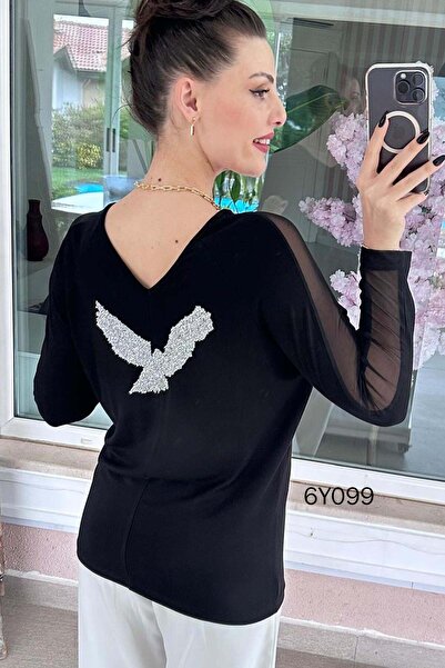 İnce Topuk Υφασμάτινη μπλούζα με στάμπα φράουλας 6y099