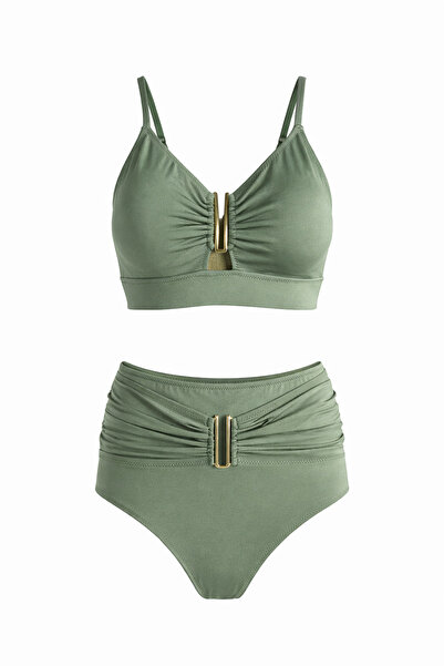 SAILOR moda طقم بيكيني عالي الخصر مع ملحقات على شكل حرف U