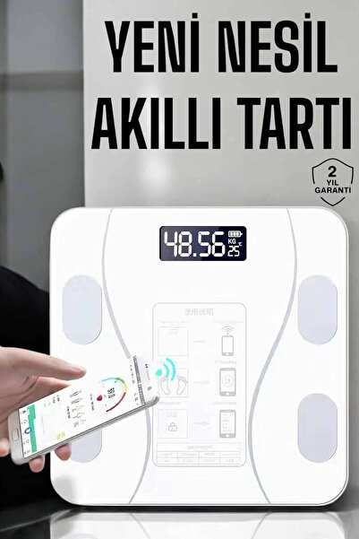 Epilons Tartı Baskül Dijital Elektronik Tartı Vücut Analiz Wifi Akıllı Yağ Ölçer
