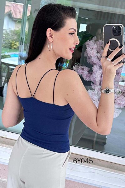 İnce Topuk Κορσέ Λύκραπλ με Εφέ Κορσέ και Λουράκια 6y045