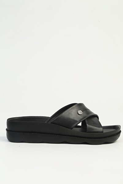 Pierre Cardin Μαύρες γυναικείες παντόφλες PC-7903