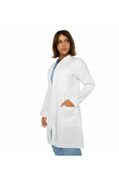 EZARY Lab Coat Ezzari Women's Zippered Medical Coat (46 Inches)