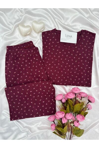 Lena Homewears Σετ πιτζάμας - Μωβ - Μακρύ