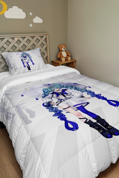 EVPANYA Πάπλωμα και μαξιλαροθήκη με σχέδιο Hatsune Yolda για ένα άτομο