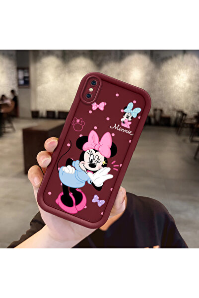 ucuc iPhone XS Max Uyumlu Darbeye Dayanıklı Kamera Korumalı Bordo Silikon Bas...