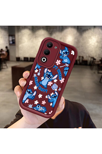 ucuc Oppo A5 4G/5G Uyumlu Darbeye Dayanıklı Kamera Korumalı Bordo Silikon Bas...