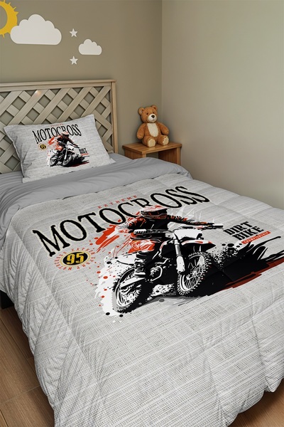 EVPANYA Πάπλωμα και μαξιλαροθήκη με σχέδιο Speed Monster