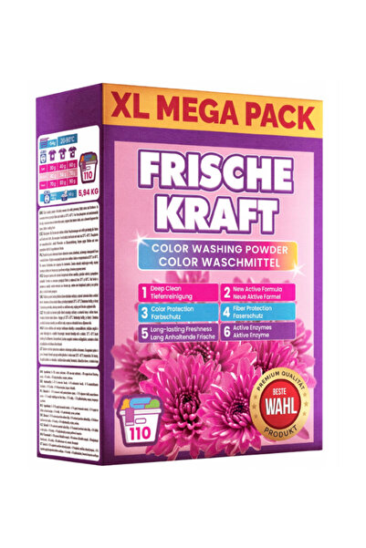 Frische Kraft Αυτόματο απορρυπαντικό ρούχων σε σκόνη 6 σε 1 για έγχρωμα, 5,94...