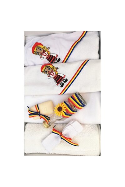 Shop Carnaval Σετ Βάπτισης, 7 Τεμάχια, Παραδοσιακό, Λευκό/Τρίχρωμο, Βαμβακερό