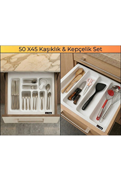 almital mobilya aksesuarları furniture accessories 50x45 εκ. Λευκό Σετ Μαχαιρ...
