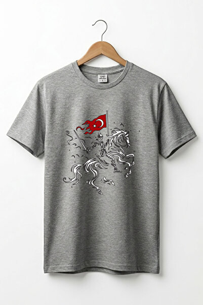 WİDİ Unisex Moon Star Τουρκική σημαία με σχέδιο ιπποβάτη με άλογο, τυπωμένο 1...