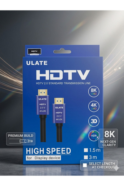 Generic كابل HDMI عالي السرعة 2.0 بطول 3 أمتار بدقة 4K يدعم تقنية 3D وFULL HD...