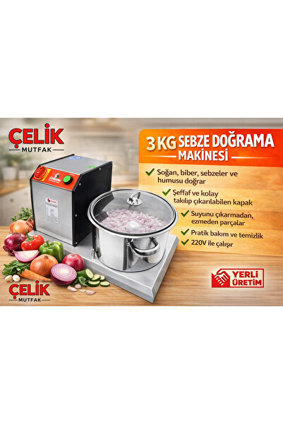 Çağdaş Makina Çağdaş 3 Kg (5 Litre) Profesyonel Soğan Sebze Doğrama ve Humus ...