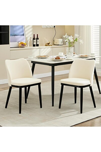 Garvee Dining Chair Set of 2 - Modern Velvet Upholstered Side Chairs