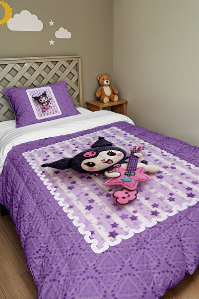 EVPANYA Παπλώματα και μαξιλαροθήκες με χαρούμενο σχέδιο συναυλίας