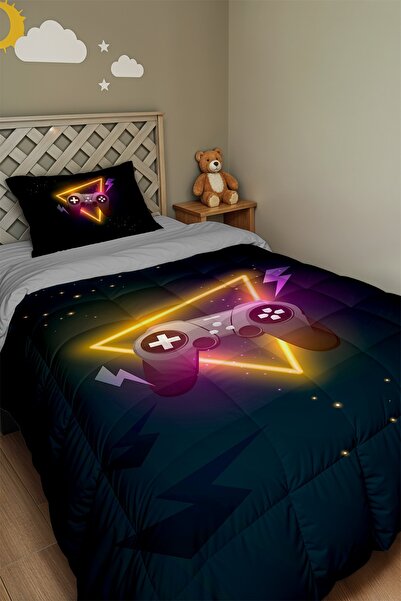 EVPANYA Εικονικό πάπλωμα και μαξιλαροθήκη με σχέδιο περιπέτειας